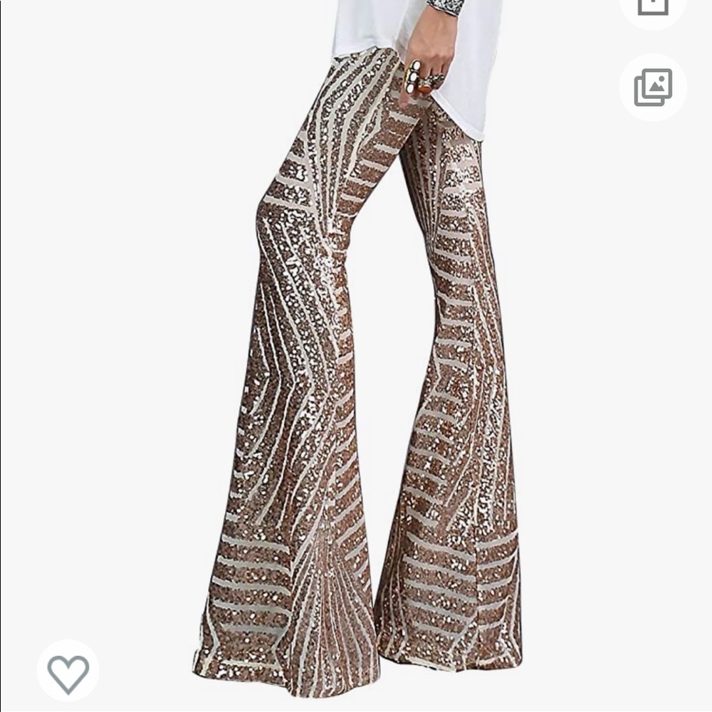Sequin palazzo plant new never worn